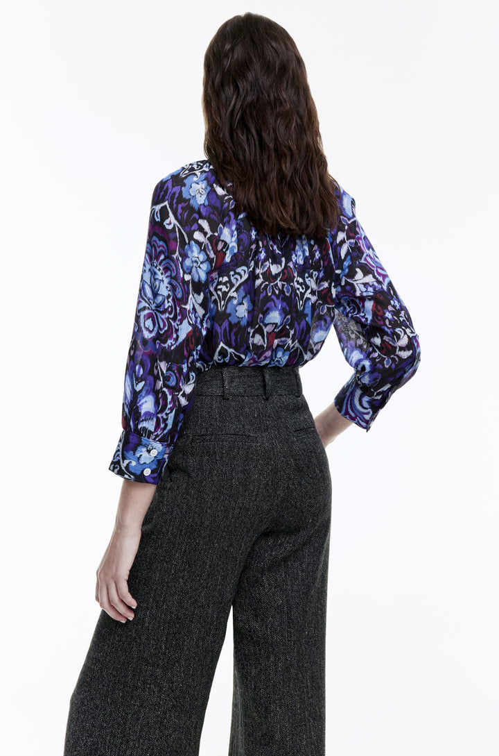 Blouse imprimé style année 80