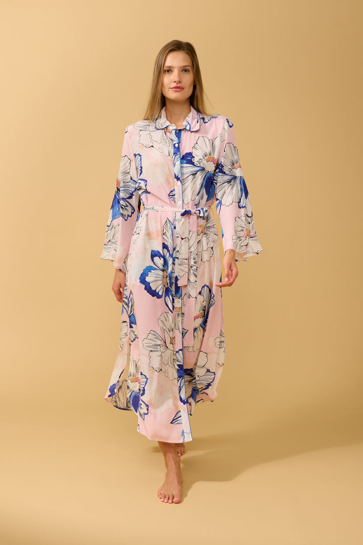 Robe-chemisier longue fleurie Fara Flower Bloom