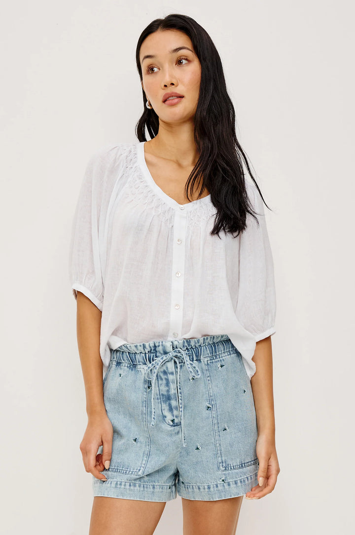 Short Foster en denim léger