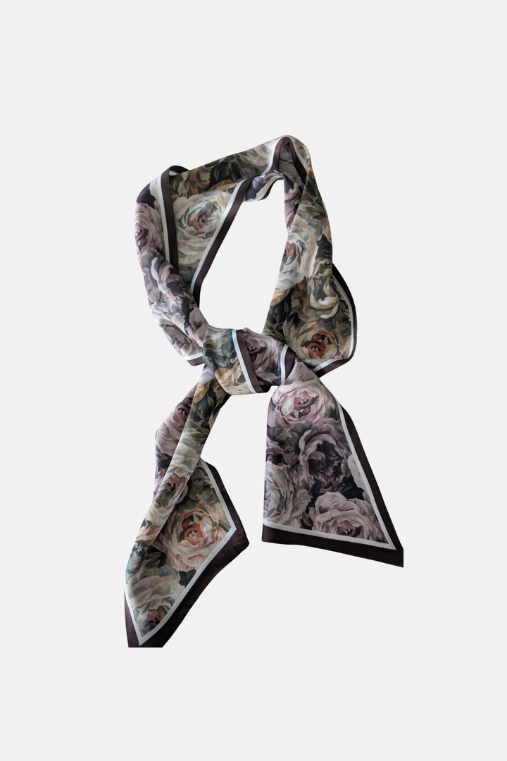 Foulard réversible à imprimé floral
