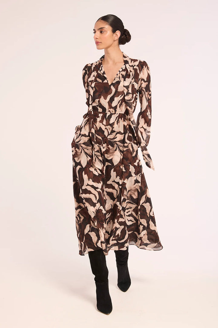 Robe midi fluide à imprimé Wilma