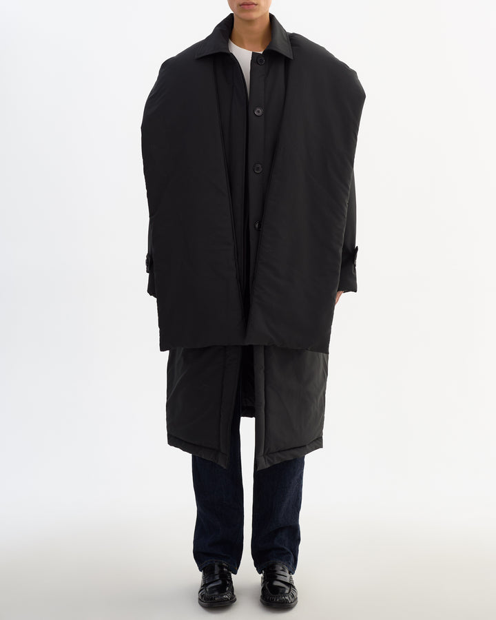 Manteau long matelassé avec écharpe amovible Gracie