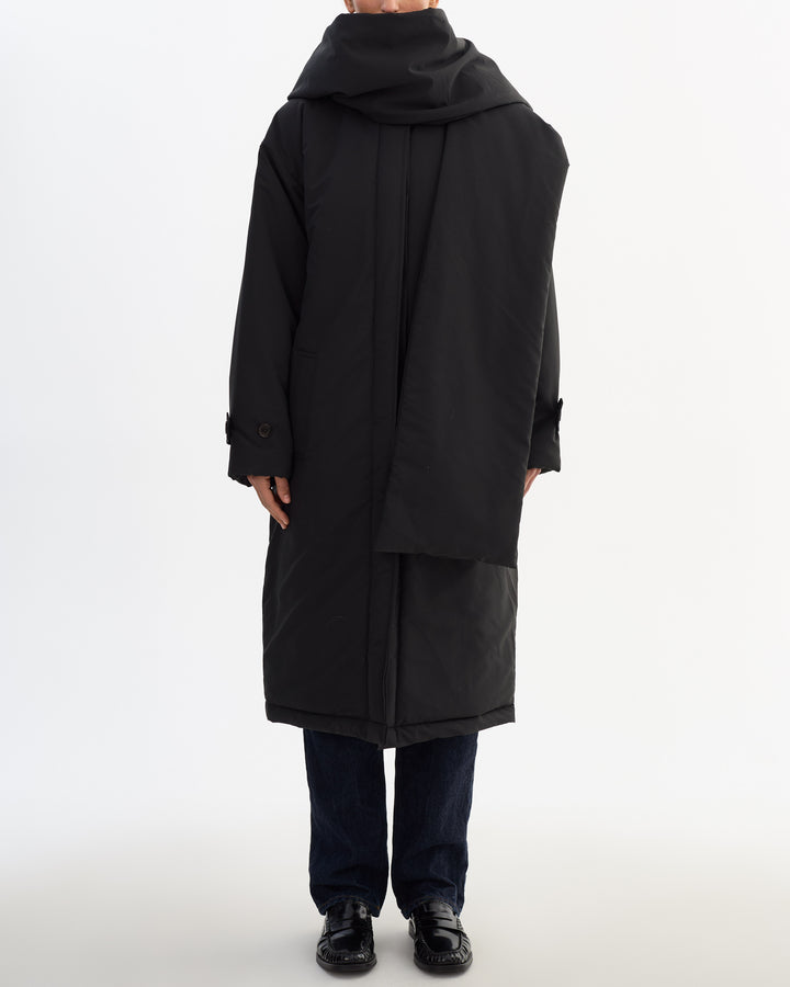 Manteau long matelassé avec écharpe amovible Gracie