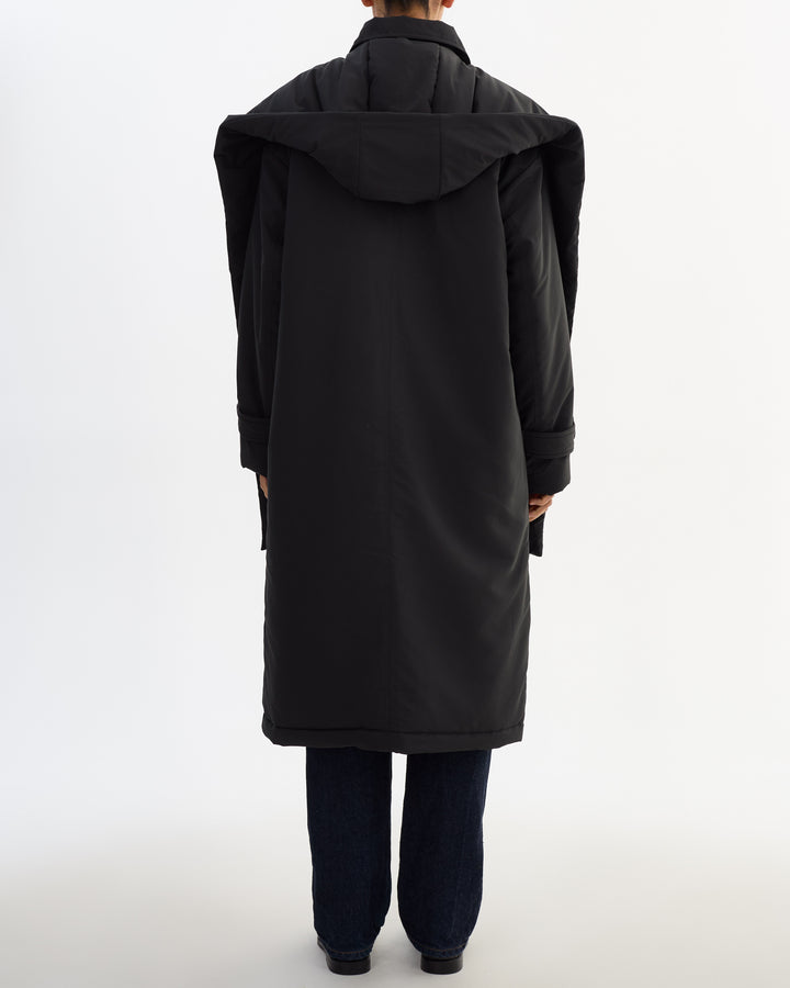 Manteau long matelassé avec écharpe amovible Gracie