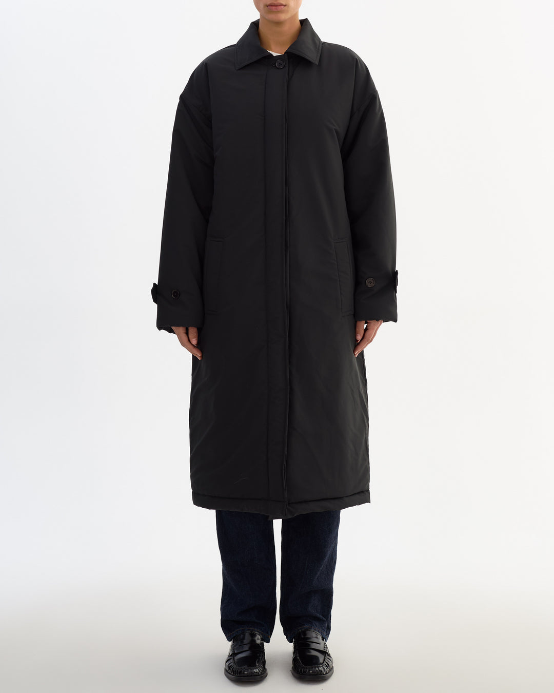 Manteau long matelassé avec écharpe amovible Gracie