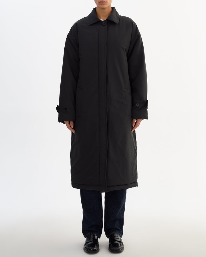 Manteau long matelassé avec écharpe amovible Gracie