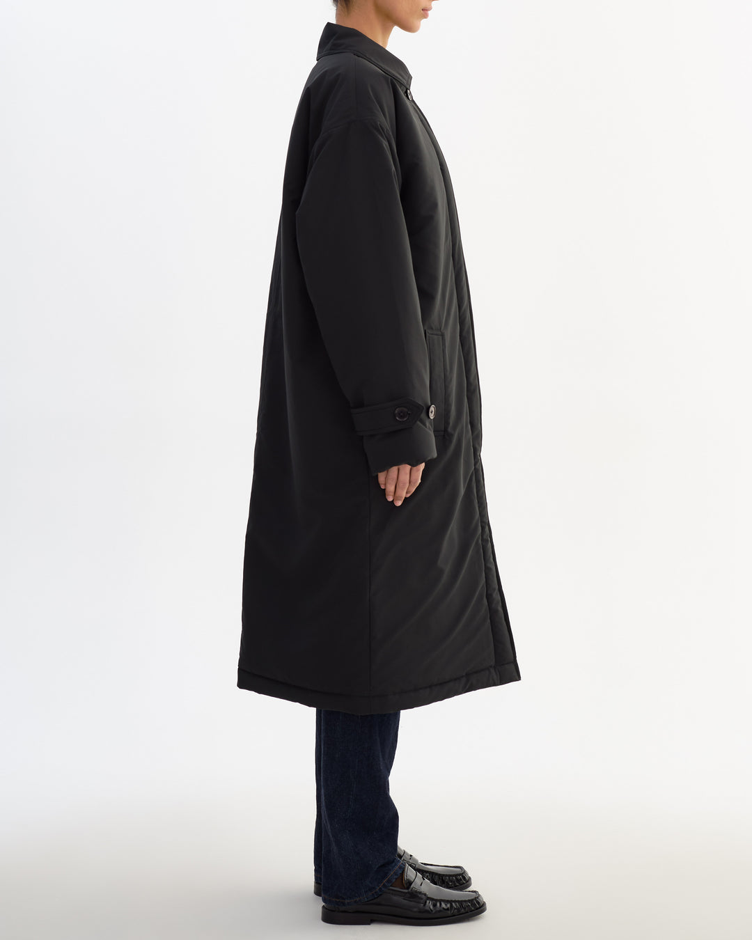 Manteau long matelassé avec écharpe amovible Gracie