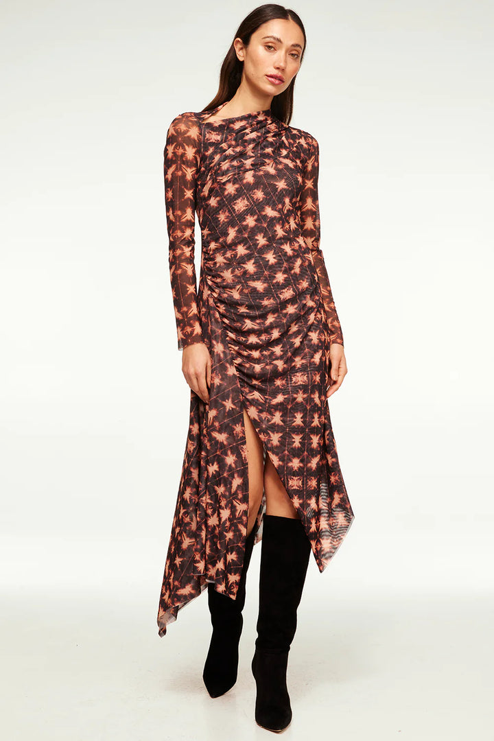 Robe midi motif tie-dye Marina