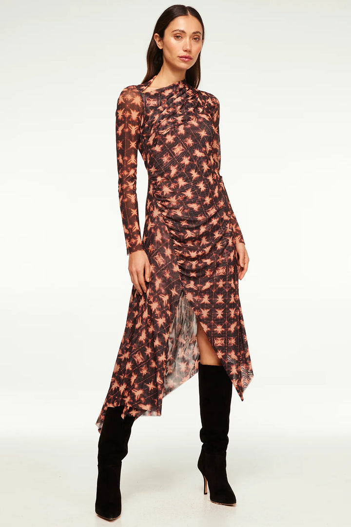 Robe midi motif tie-dye Marina