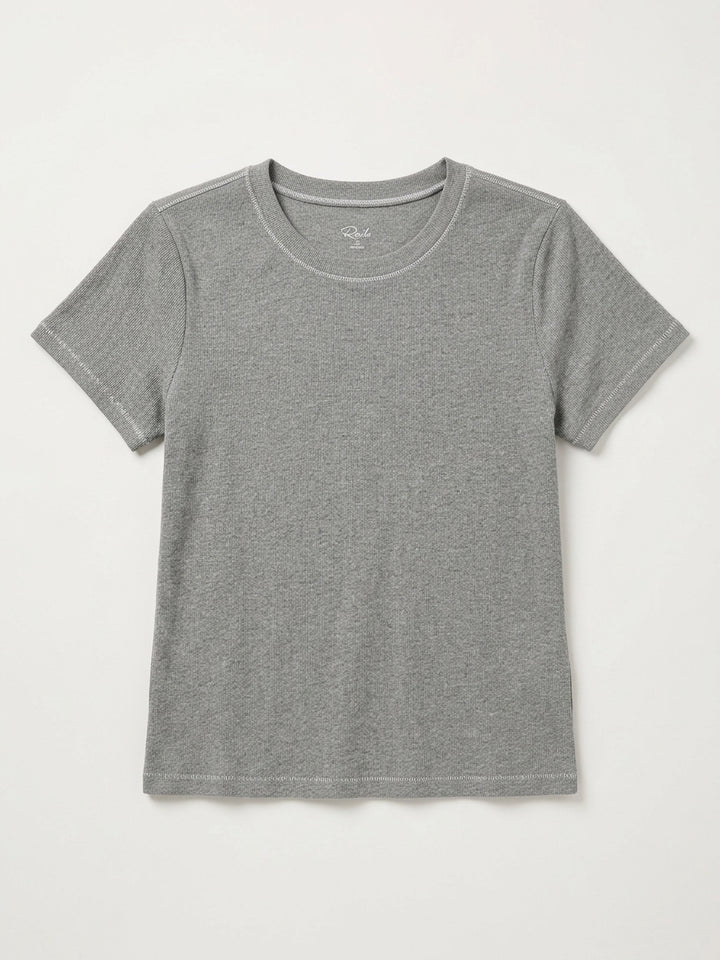 T-shirt boxy à coutures contrastantes