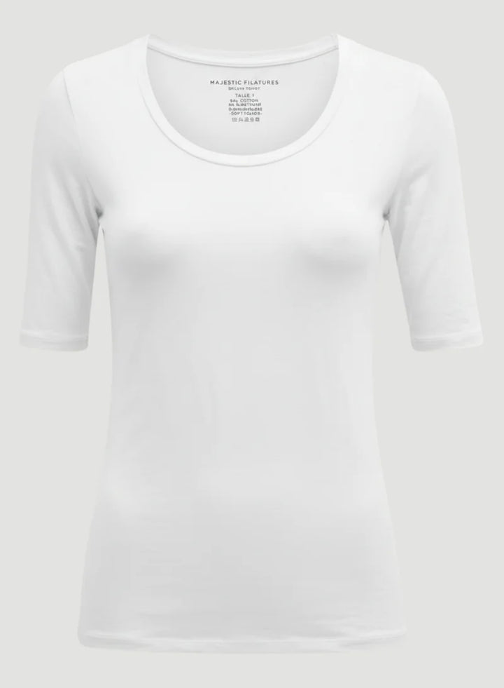 T-shirt Soft Touch à encolure dégagée