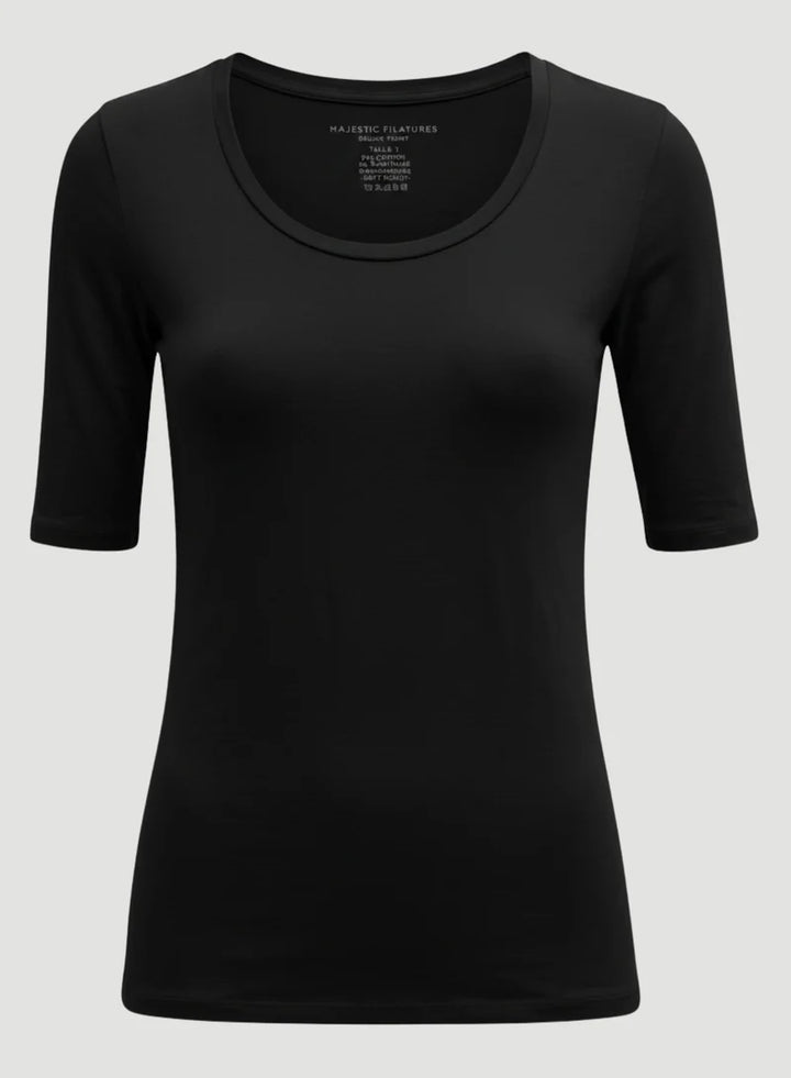 T-shirt Soft Touch à encolure dégagée