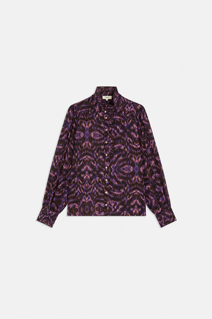 Blouse boutonnée avec imprimé ikat Lyric