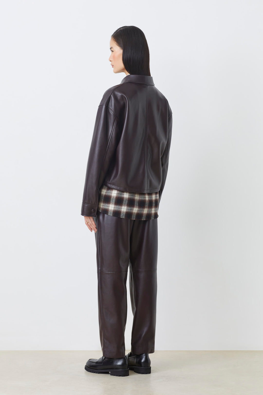 Veste en faux cuir boutonnée Lennox