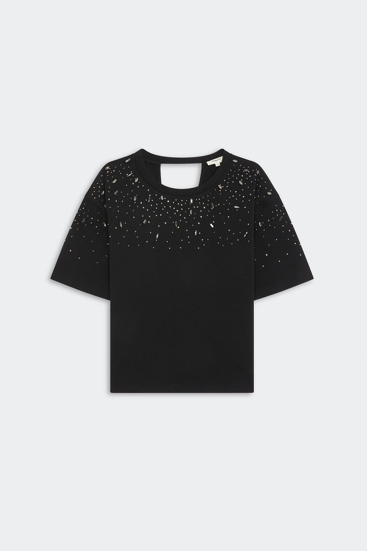 T-shirt avec strass à dos croisé Martisy