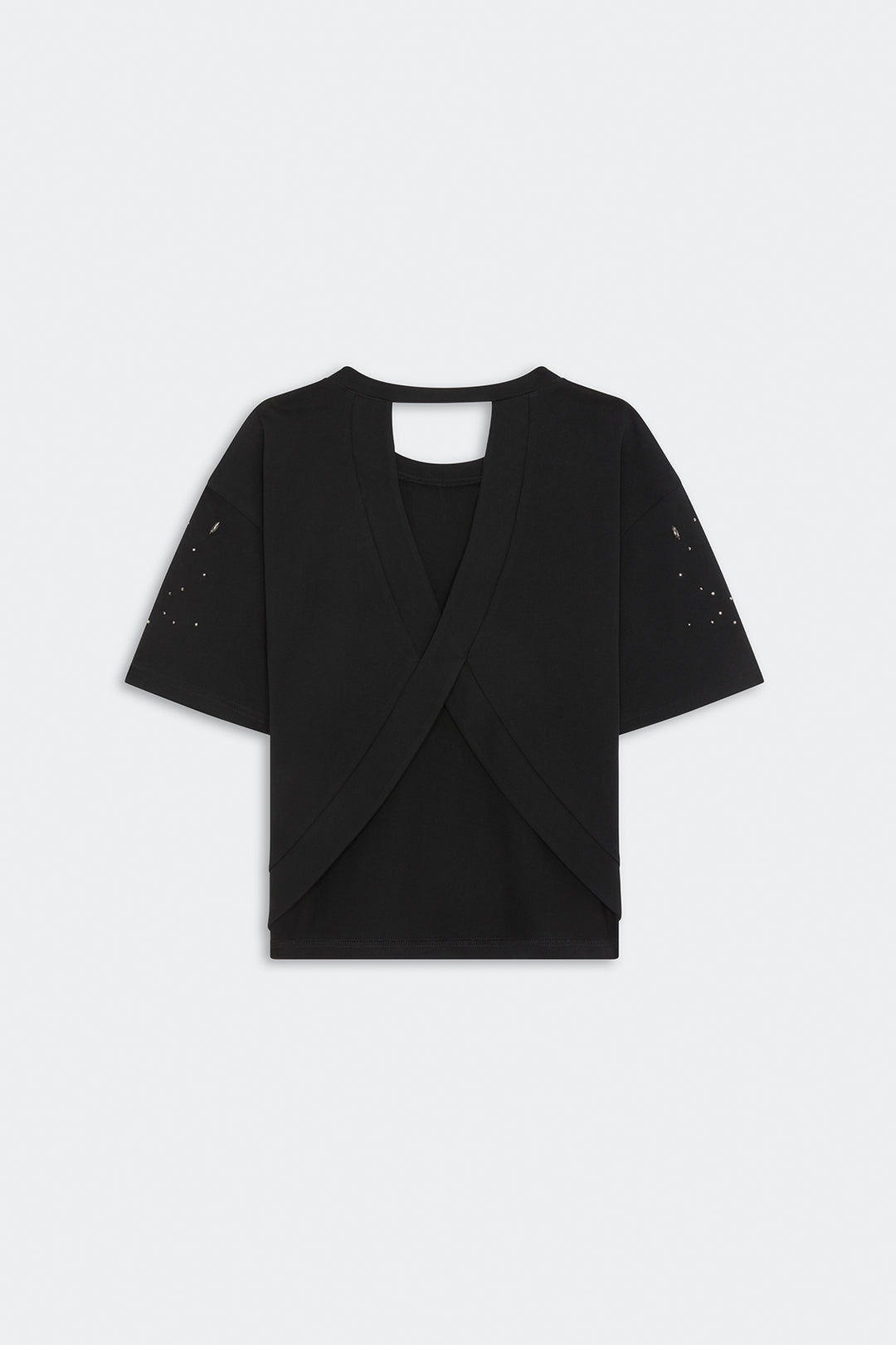 T-shirt avec strass à dos croisé Martisy