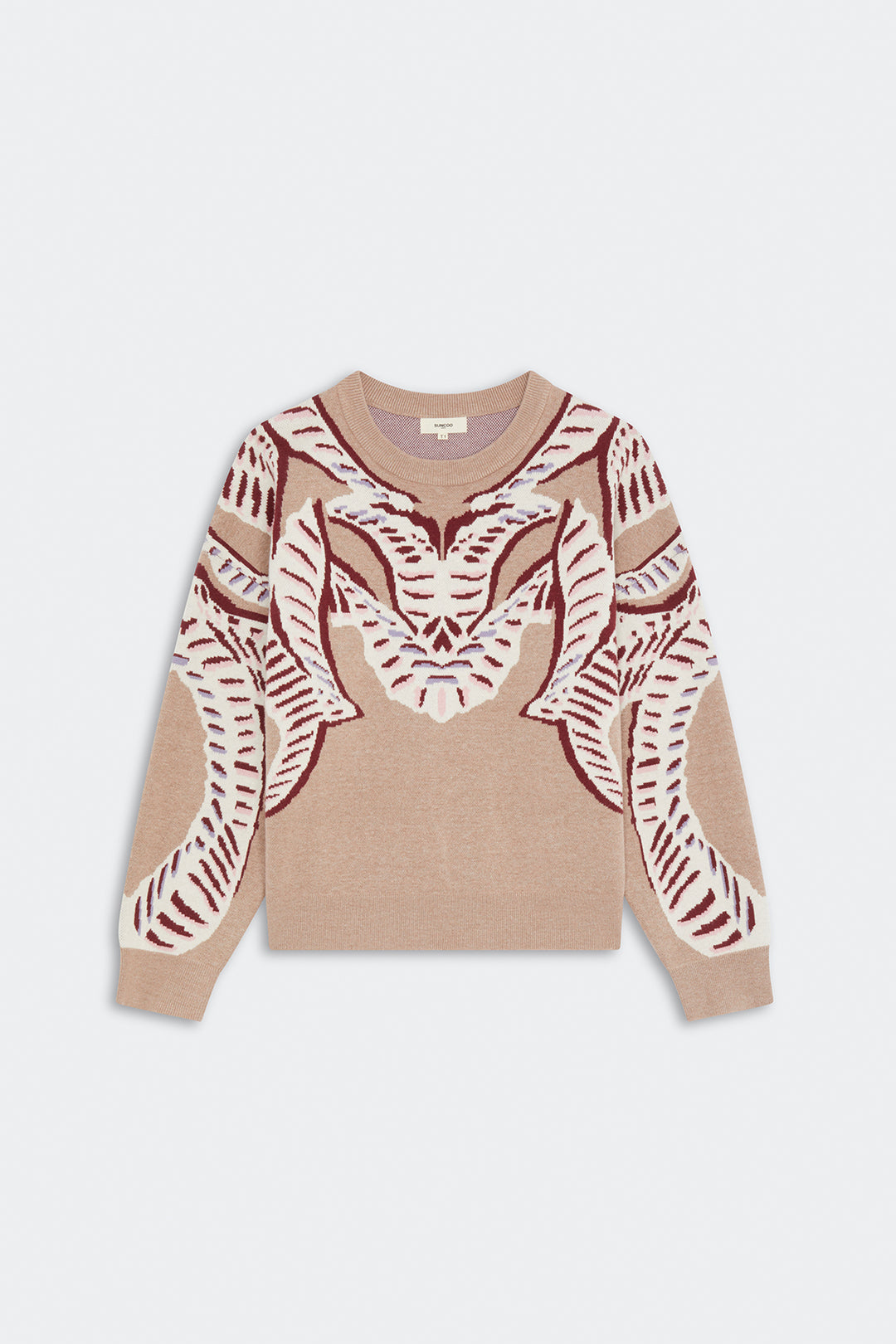 Pull en jacquard avec motif abstrait Pandori