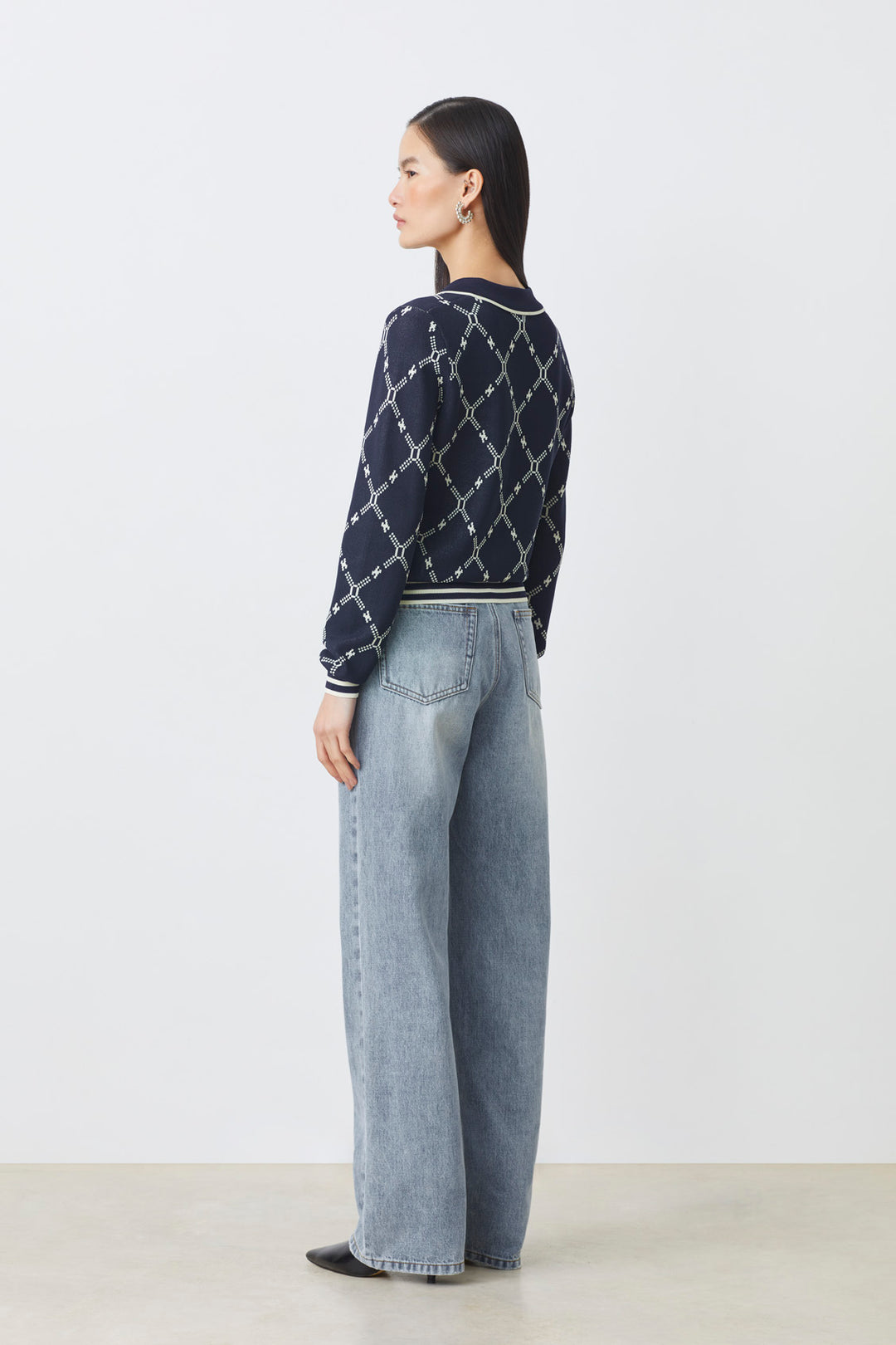 Pull polo avec motif géométrique Palmaros