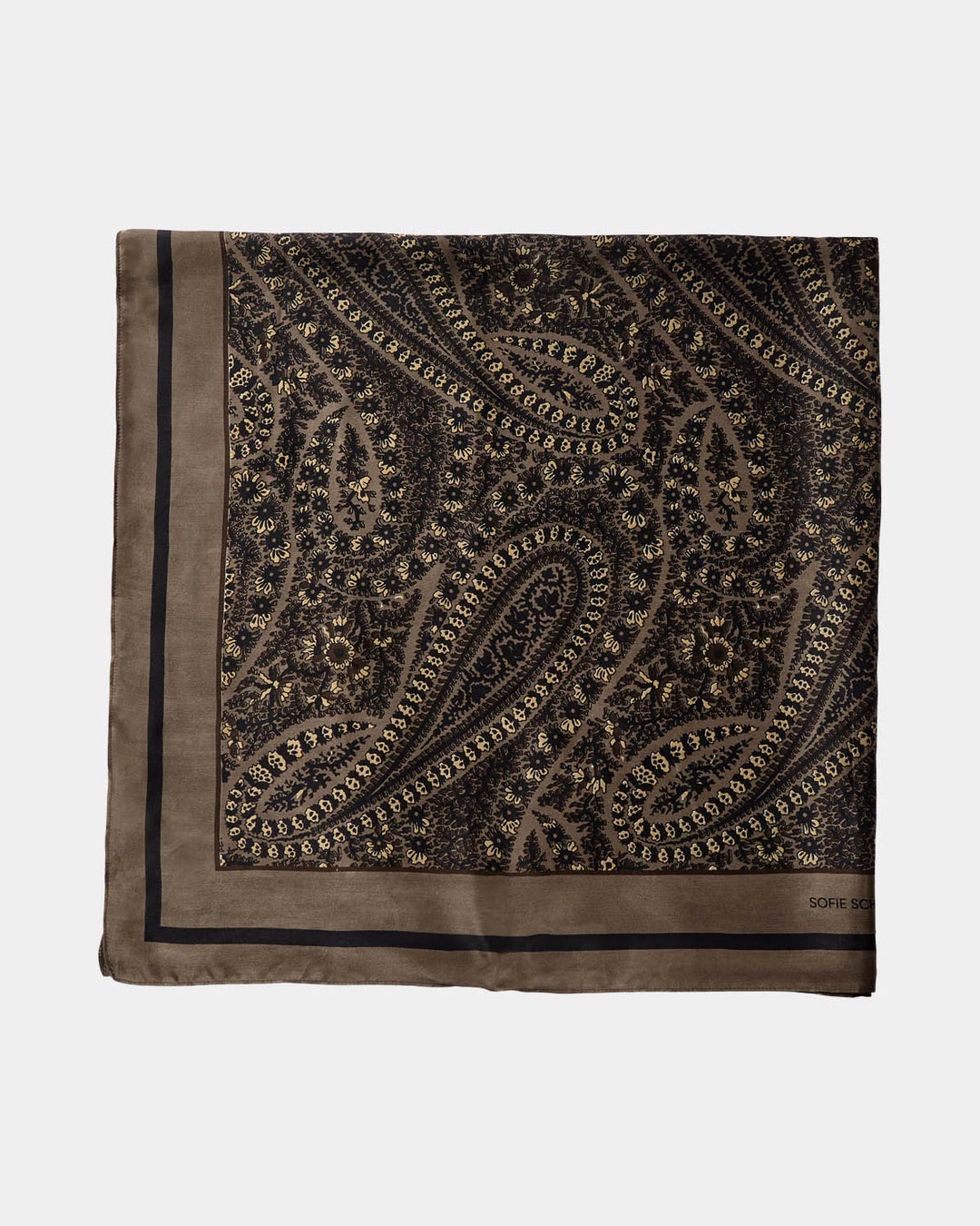 Foulard carré en soie imprimée Hai