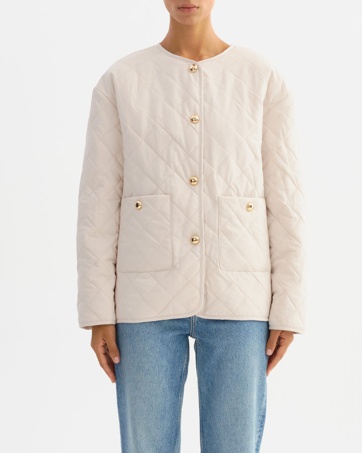 Veste matelassée à col rond Hera