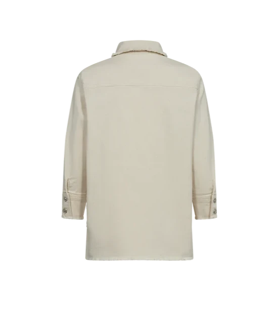 Veste-chemisier broderie en denim