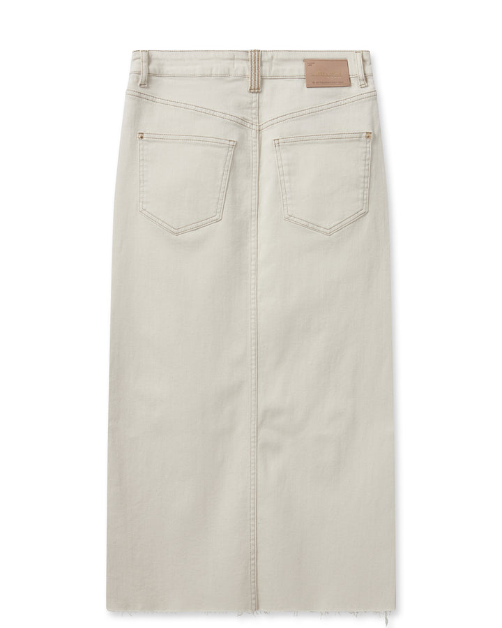 Jupe midi en denim avec fente avant Mella