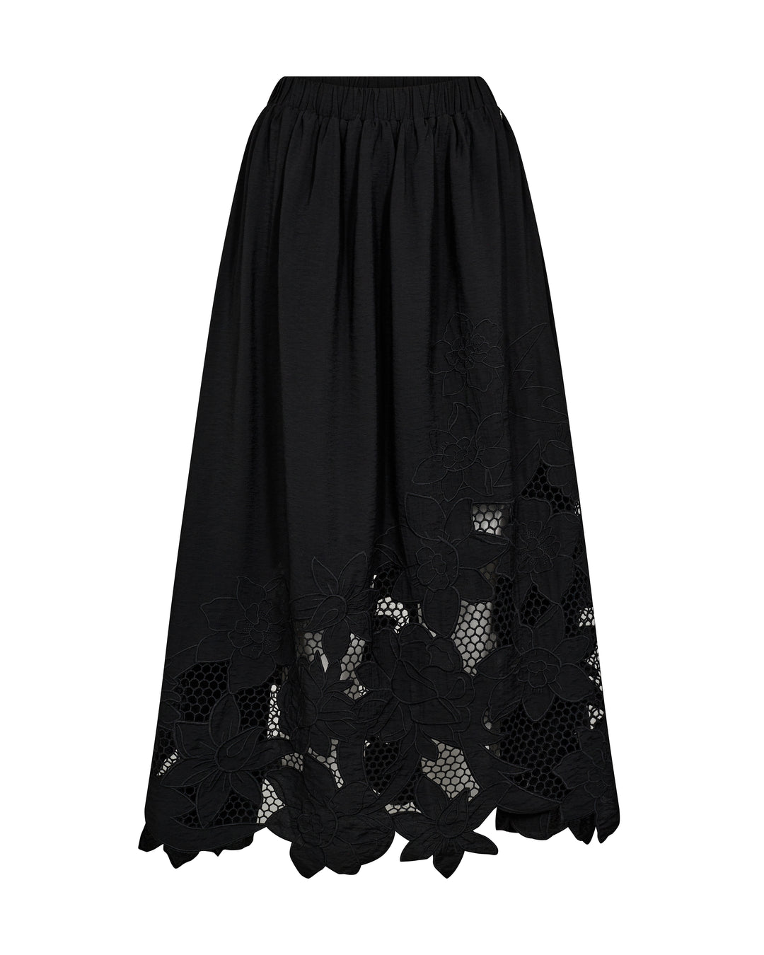 Jupe midi avec motifs floraux en dentelle Zorai Brodie