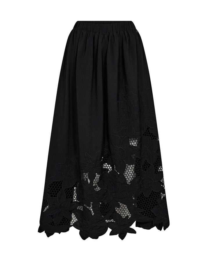 Jupe midi avec motifs floraux en dentelle Zorai Brodie