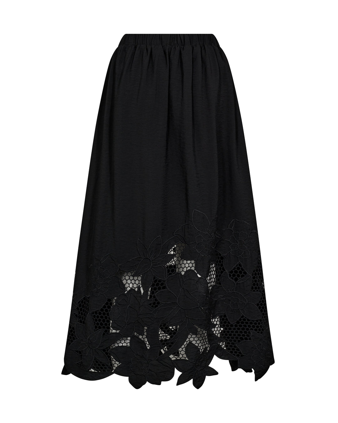 Jupe midi avec motifs floraux en dentelle Zorai Brodie