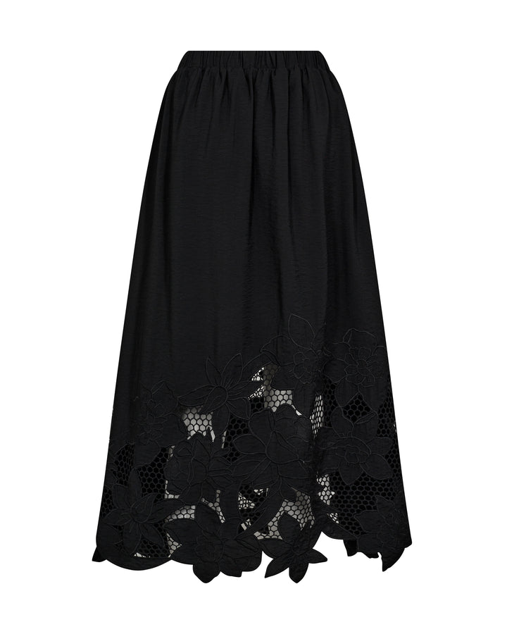 Jupe midi avec motifs floraux en dentelle Zorai Brodie