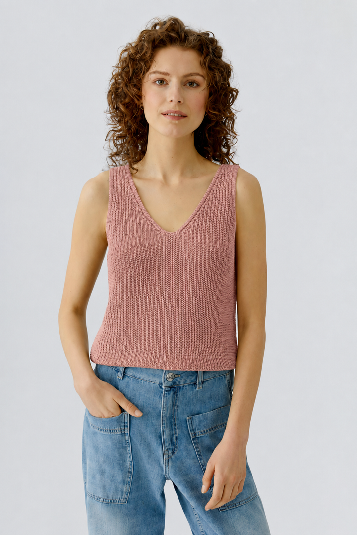 Haut en tricot à encolure V