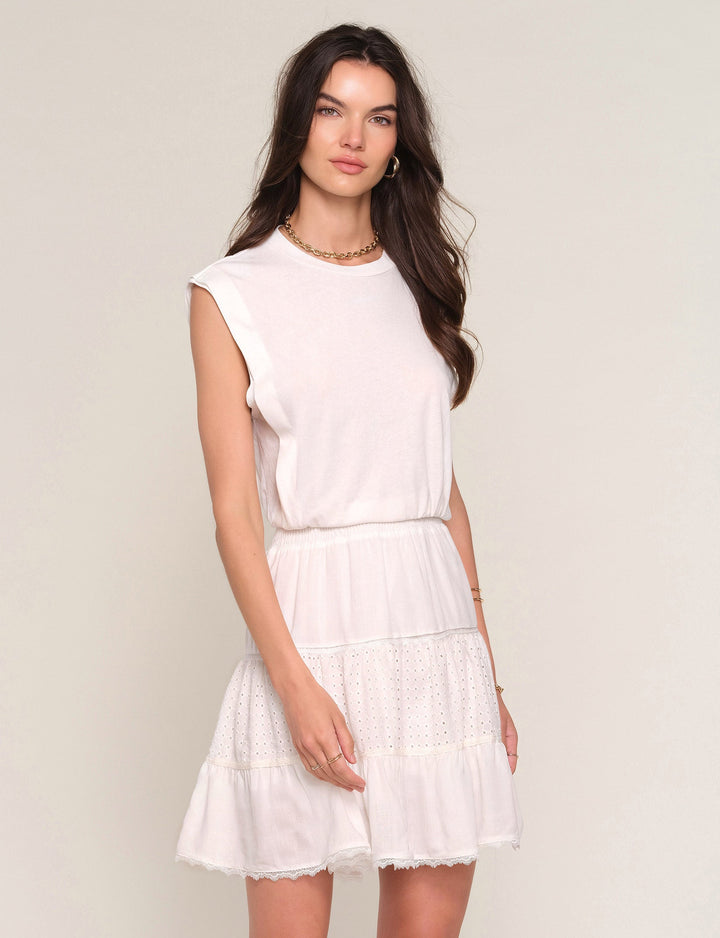 Robe Callan à jupe étagée et brodée