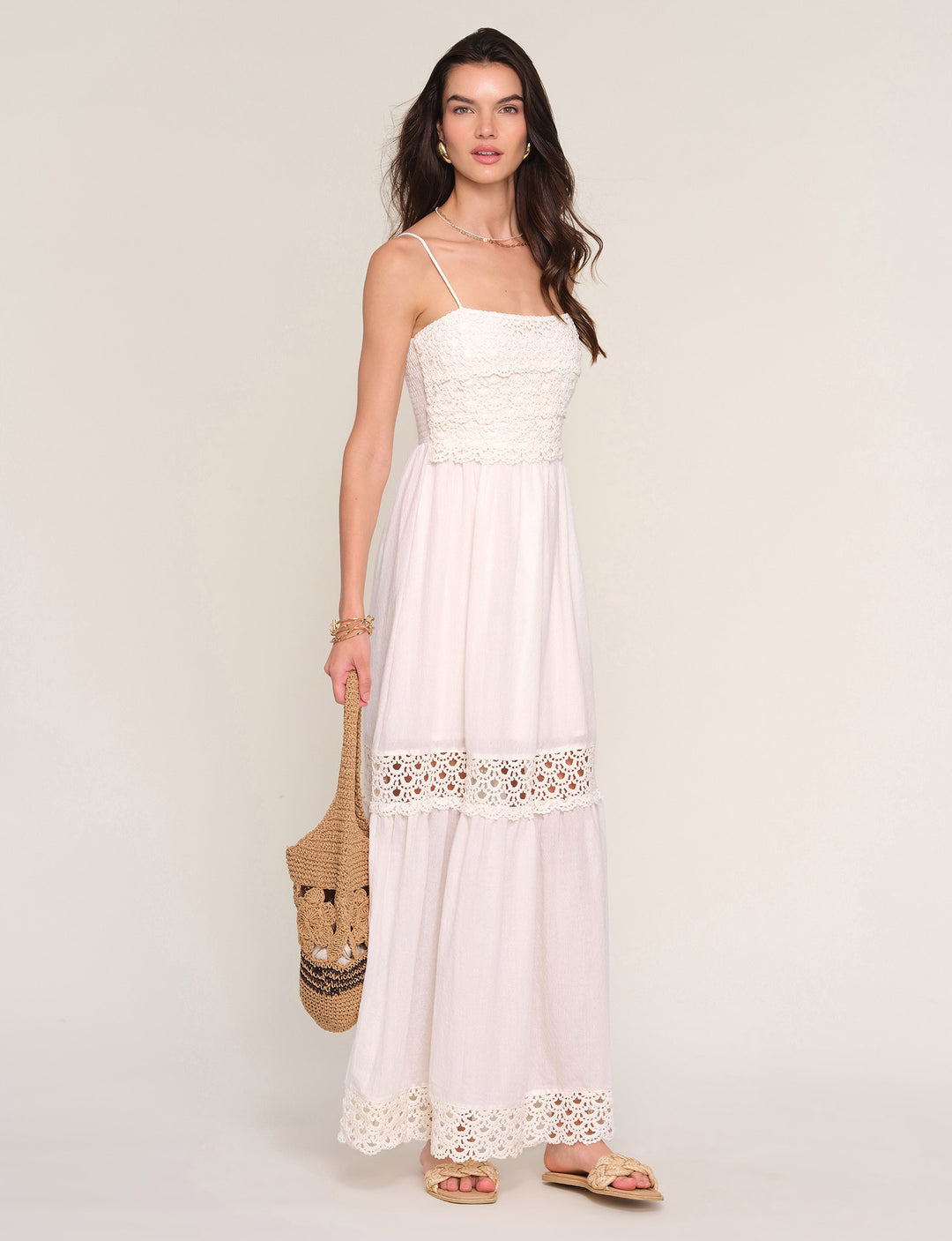 Robe longue Marija à broderies