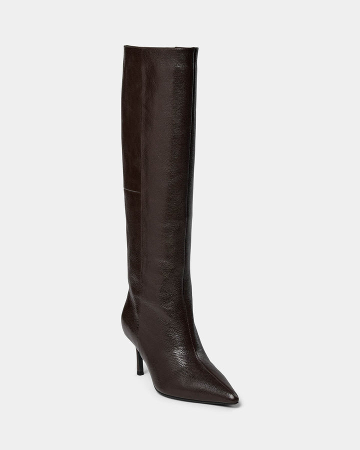 Bottes hautes en cuir à bout pointu Iida