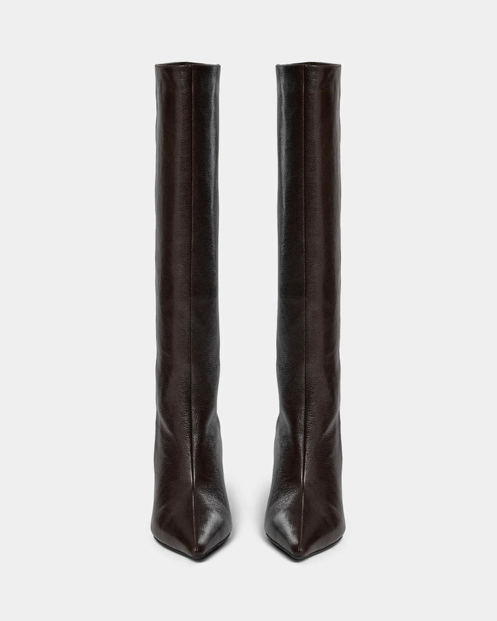 Bottes hautes en cuir à bout pointu Iida