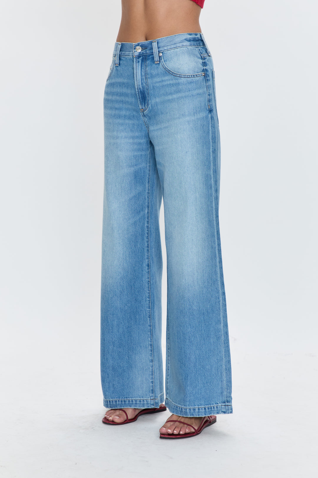 Jeans palazzo à taille basse Jadyn