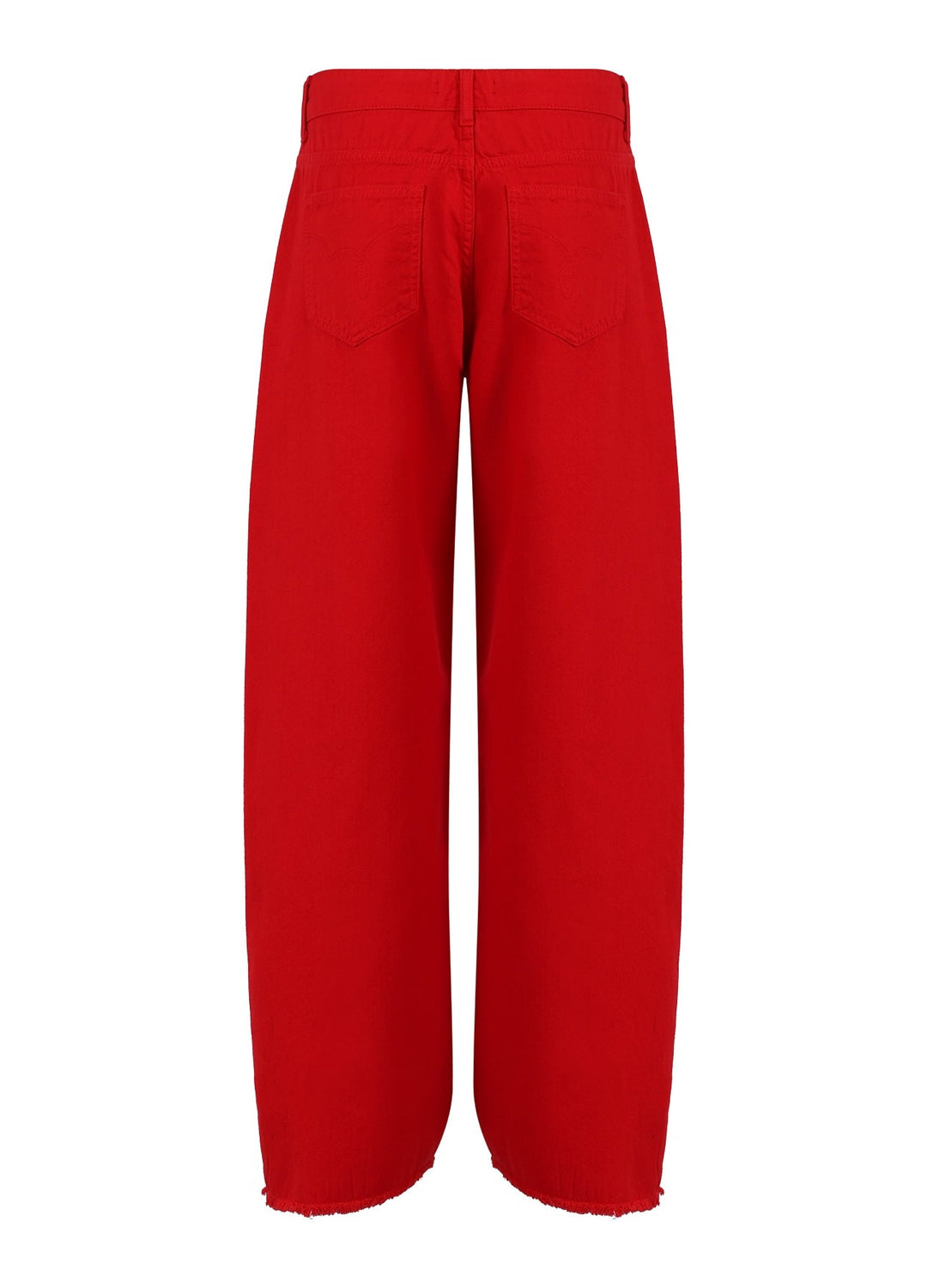 Jeans ample avec ourlets effilochés