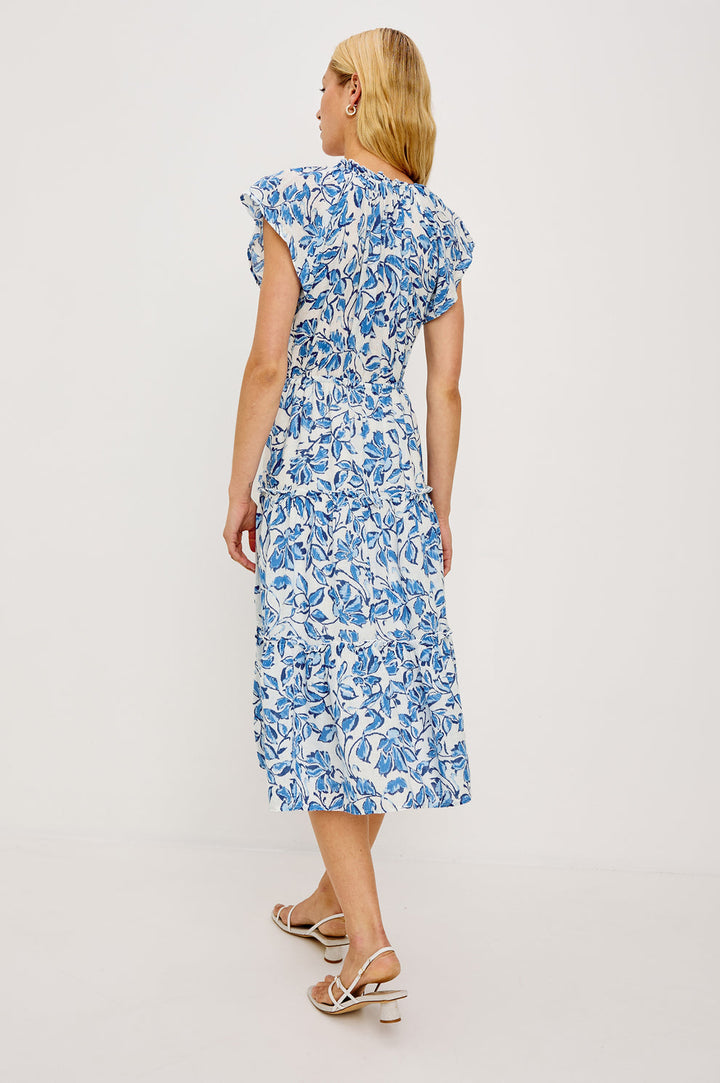 Robe midi Juni à volants et taille ajustable