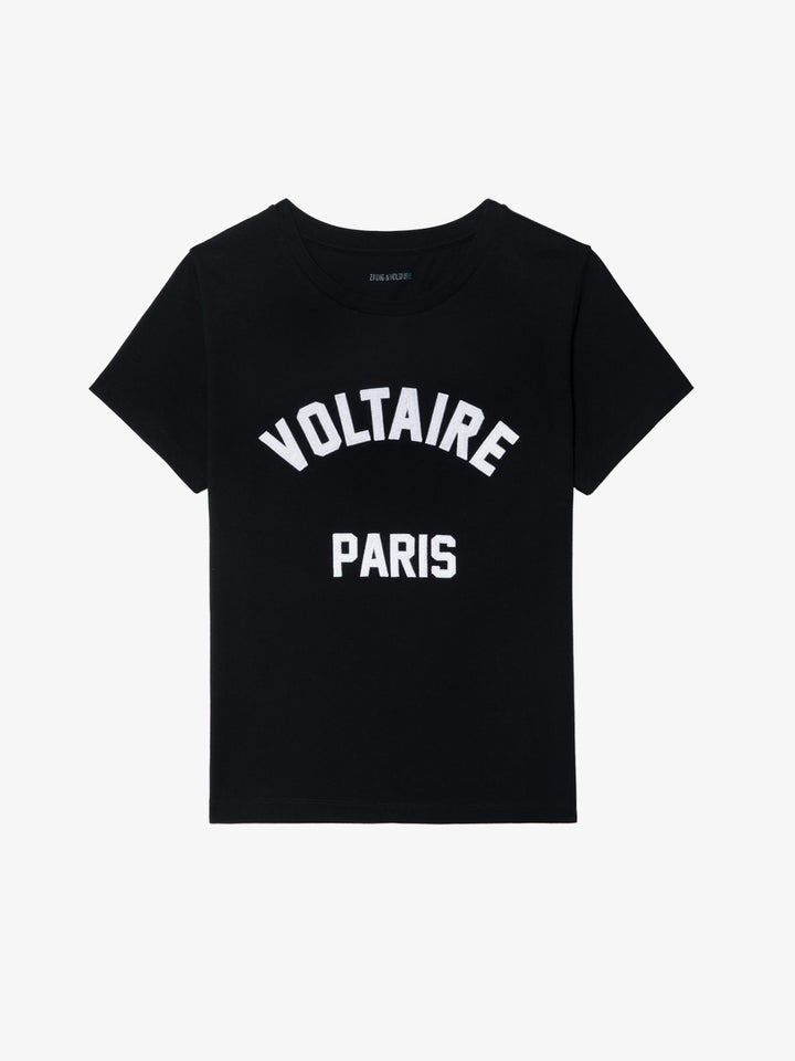 T-shirt en coton avec écriture brodée Alys