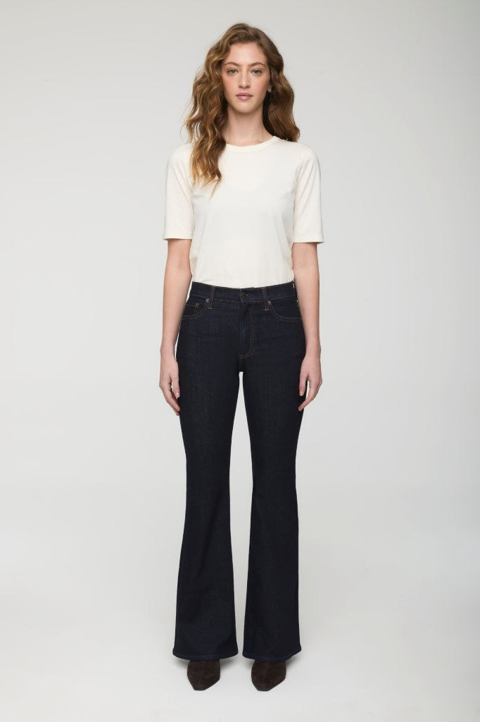 Jeans ultra évasés à taille mi-haute Kinsley