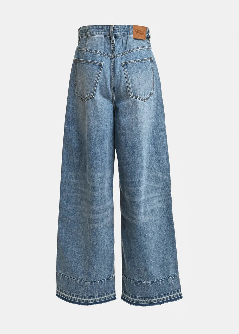 Jeans large à empiècements contrastants Krisp