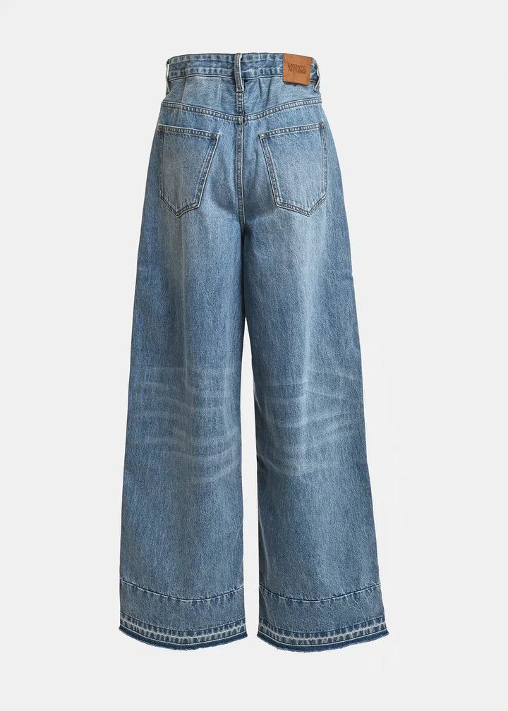 Jeans large à empiècements contrastants Krisp