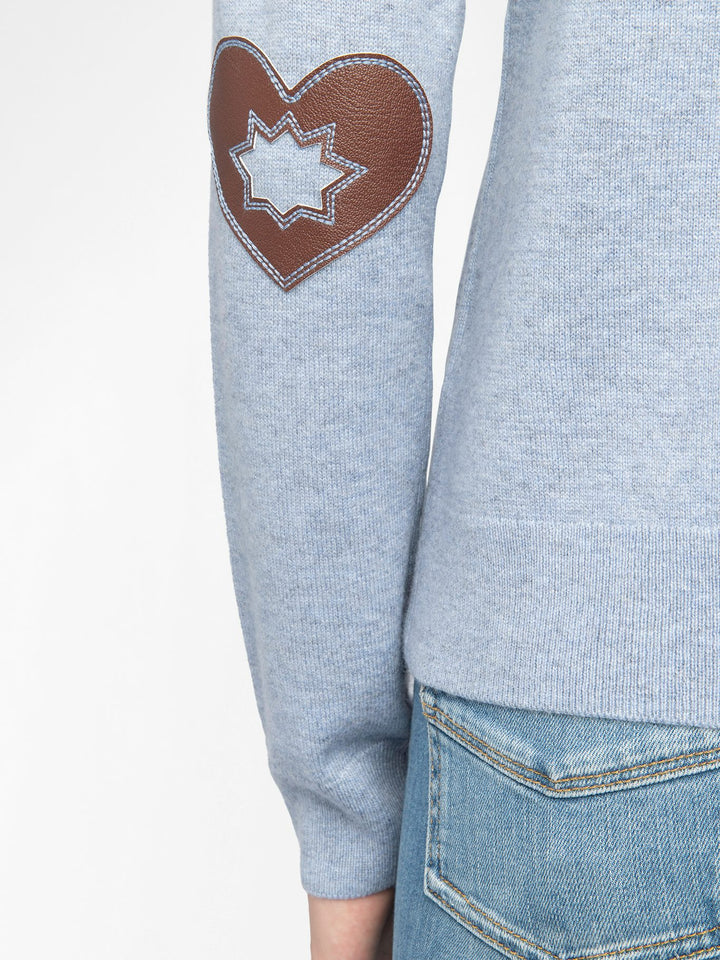 Pull en laine et cachemire avec motif cœur Cici