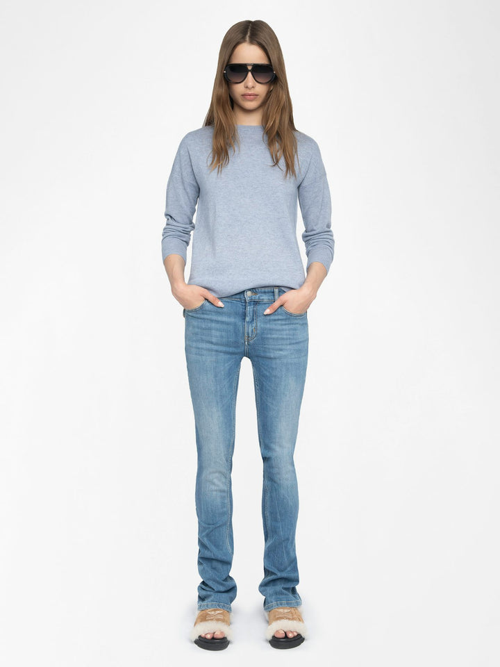 Pull en laine et cachemire avec motif cœur Cici