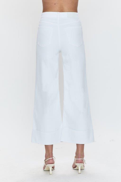 Jeans ample avec revers à taille haute Lana