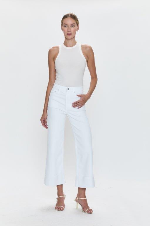 Jeans ample avec revers à taille haute Lana