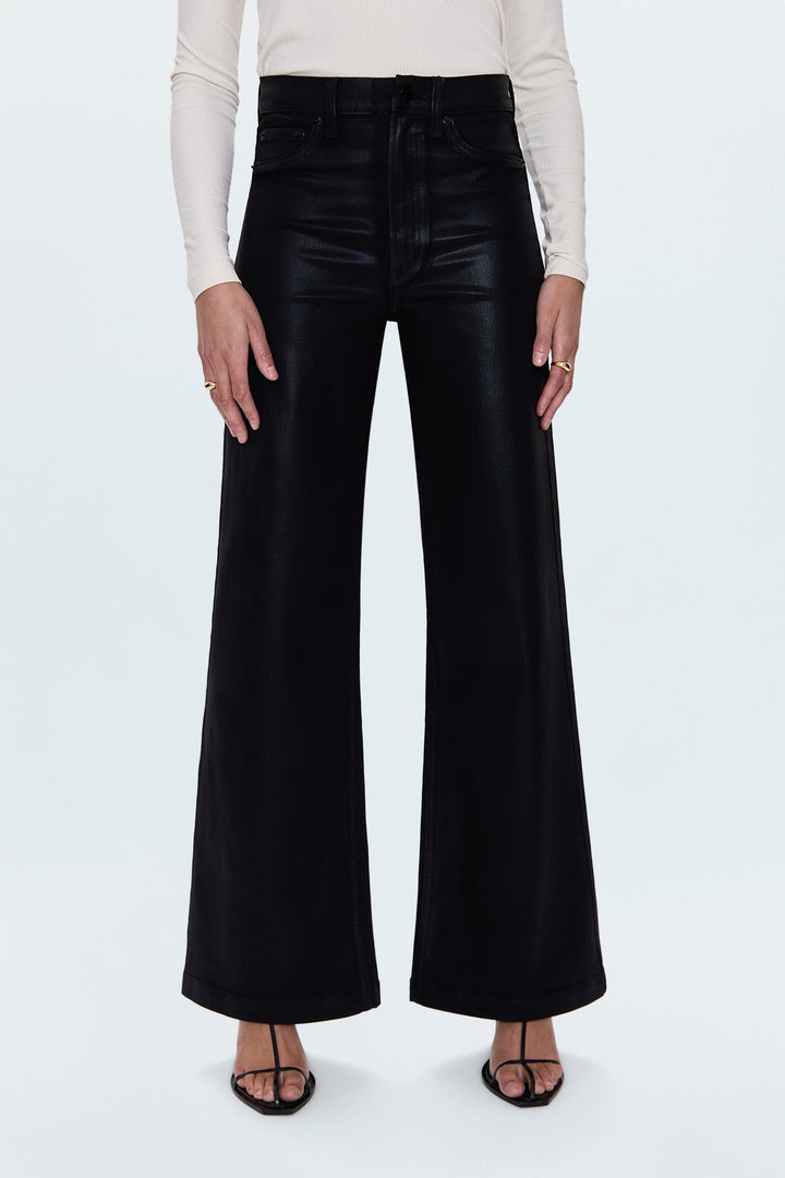 Jeans ultra ample en faux cuir Lana