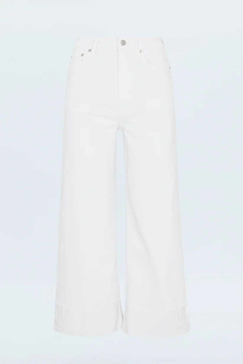 Jeans ample avec revers à taille haute Lana