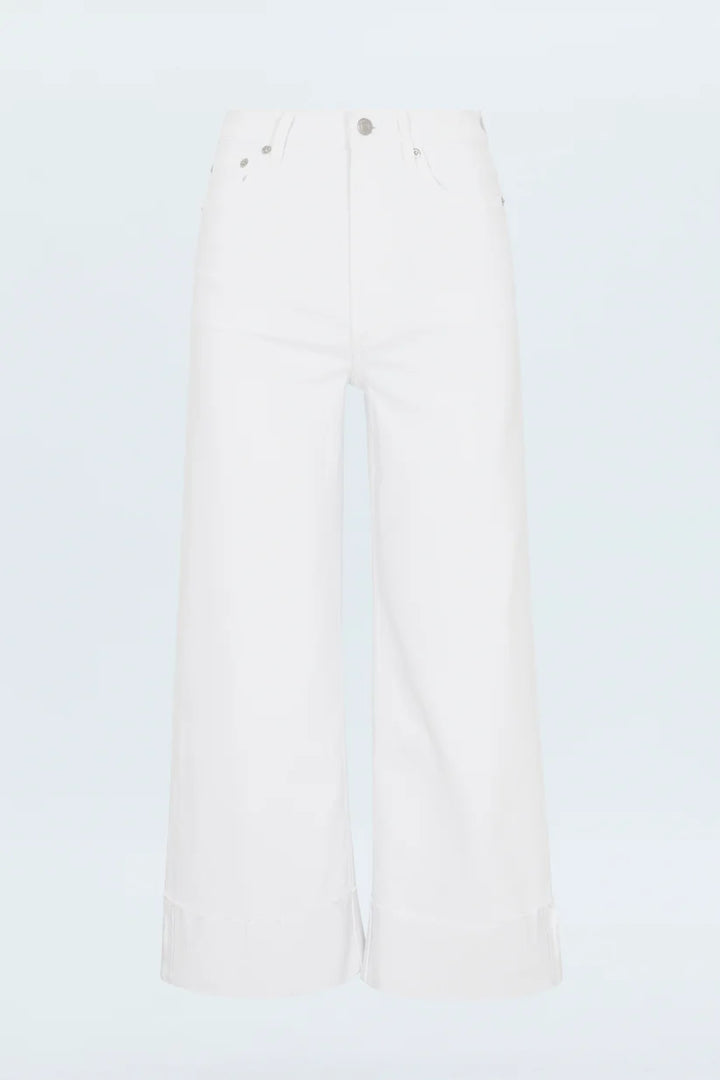 Jeans ample avec revers à taille haute Lana