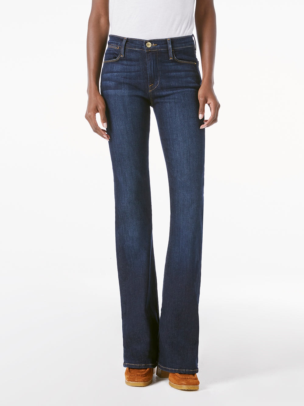 Jeans long bleu foncé Frame - High flare - Sutherland